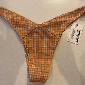 Brand New with Tags La Hana Orange Plaid Bikini Bottom - XL